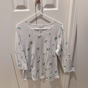 3/4 sleeve palm tree base ball tee 🌴